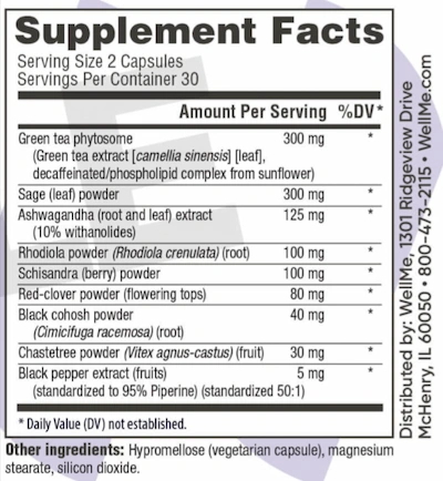 MenoRescue Supplement Facts